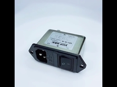 60 ~ 90dB IEC EMI φίλτρο AC 250V 10A χαμηλής απόδοσης μετάλλου 150K-30MHZ